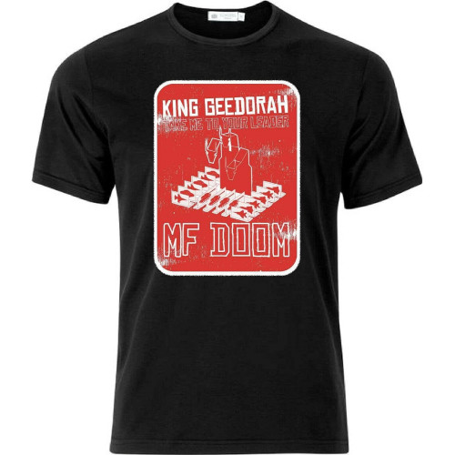 King Geedorah Take Me to Your Leader MF D@oo@m Hip Hop T Shirt Black