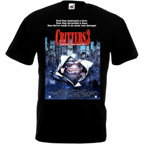 Critters 3 Movie Poster T Shirt Black Black Black Critters 3 Movie Poster T Shirt Black Black Black