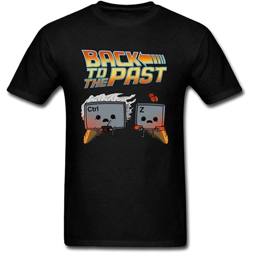 Back to The Past Game Control T-Shirt Short Sleeve Casual Designers Youth Summer Fall T Shirt Casual Tops T Shirt Cotton Men Black