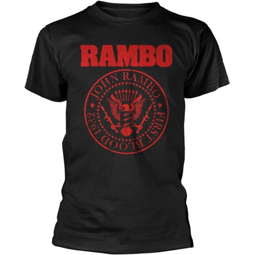 Rambo 'First Blood 1982' T-Shirt Men's Fashion Crew Neck Short Sleeves Cotton Tops Clothing, Black Rambo 'First Blood 1982' T-Shirt Men's Fashion Crew Neck Short Sleeves Cotton Tops Clothing, Black