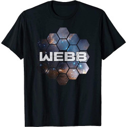 Webb Space Telescope JWST T-Shirt Black Black Webb Space Telescope JWST T-Shirt Black Black