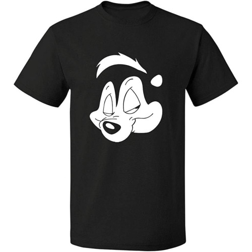 Pepe Le Pew Worn by Slash Symbol Logo Black White T-Shirt Men's Black L Pepe Le Pew Worn by Slash Symbol Logo Black White T-Shirt Men's Black L
