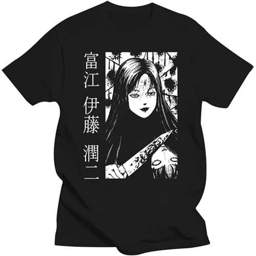 Junji Ito Harajuku Tomie Manga t Shirts Horror Cartoon Men Streetwear Autumn Oversized Sleeve Hooded Sweatshirts Black Junji Ito Harajuku Tomie Manga t Shirts Horror Cartoon Men Streetwear Autumn Oversized Sleeve Hooded Sweatshirts Black