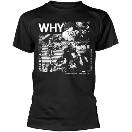 Discharge Why T-Shirt Graphic Tee Printed Shirt Short Sleeve for Mens