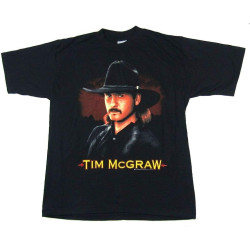 Tim McGraw Portrait T-Shirt Graphic Tee Mens Shirt