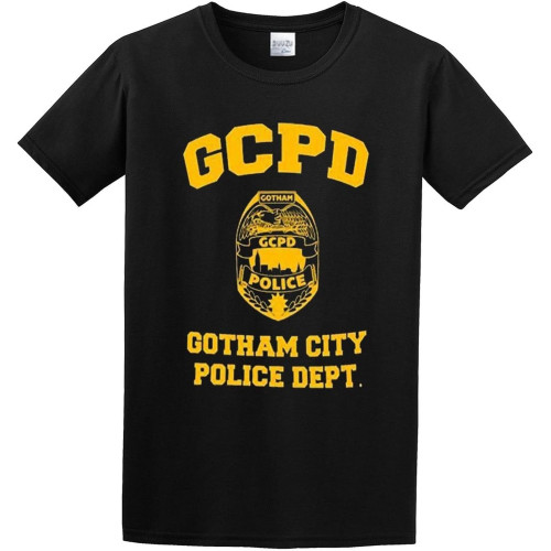 GCPD Gotham City Police Dept Arkham Game Cotton Graphic Tee Printed Top Shirt for Mens T-Shirt