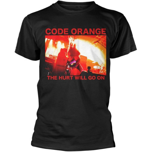 Code Orange Red Hurt Photo T-Shirt Graphic Top Printed Shirt Short Sleeve Mens Tee