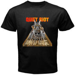 Quiet Riot Road Rage T-Shirt Graphic Tee Printed Top for Mens Quiet Riot Road Rage T-Shirt Graphic Tee Printed Top for Mens
