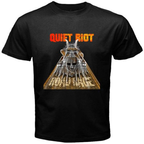Quiet Riot Road Rage T-Shirt Graphic Tee Printed Top for Mens Quiet Riot Road Rage T-Shirt Graphic Tee Printed Top for Mens
