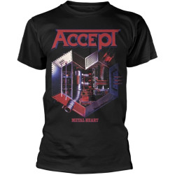 Accept Metal Heart T-Shirt Graphic Tee Printed Shirt Short Sleeve for Mens Accept Metal Heart T-Shirt Graphic Tee Printed Shirt Short Sleeve for Mens