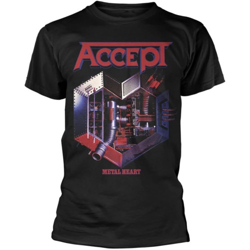 Accept Metal Heart T-Shirt Graphic Tee Printed Shirt Short Sleeve for Mens Accept Metal Heart T-Shirt Graphic Tee Printed Shirt Short Sleeve for Mens