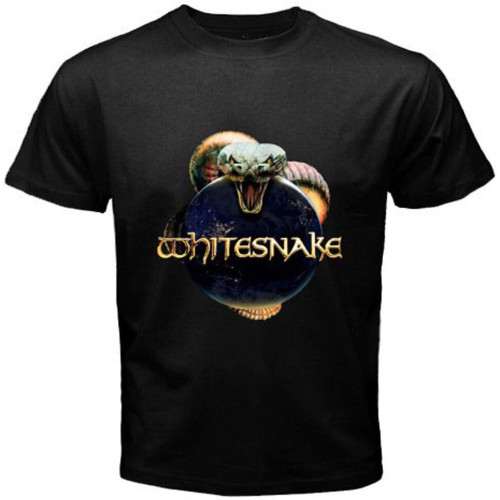 White Snake Whitesnake T-Shirt Graphic Tee Printed Top for Mens White Snake Whitesnake T-Shirt Graphic Tee Printed Top for Mens