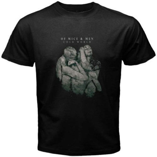 of Mice & Men Cold World T-Shirt Graphic Tee Printed Top for Mens