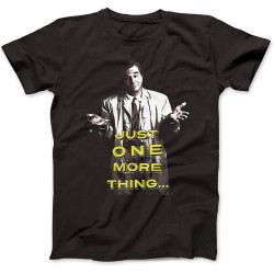 FUHUA Men's Just One More Thing Columbo Inspired T-Shirt Black FUHUA Men's Just One More Thing Columbo Inspired T-Shirt Black