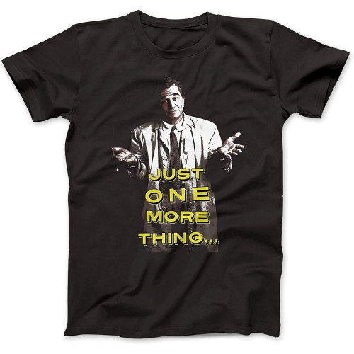 FUHUA Men's Just One More Thing Columbo Inspired T-Shirt Black