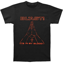 Bl'Ast! Men's It's in My Blood T Shirt Black Bl'Ast! Men's It's in My Blood T Shirt Black
