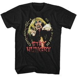 Men's Twisted Sister Stay Hungry Black Adult T-Shirt