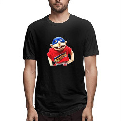 Men's Je-Ffy T Shirt Man Cotton Short Sleeve Casual Blouse Tops for Unisex Adult