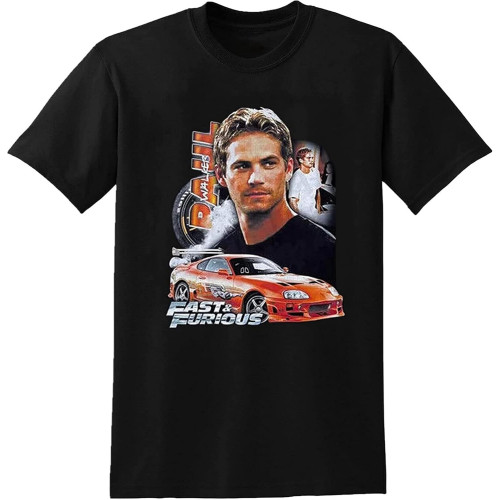 RIP Paul Walker T-Shirt Black Unisex Graphic Mens Printed Tee RIP Paul Walker T-Shirt Black Unisex Graphic Mens Printed Tee