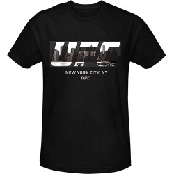 Men Casual Shirt Fashion Shirt UFC T-Shirt Black Short Sleeve T-Shirt