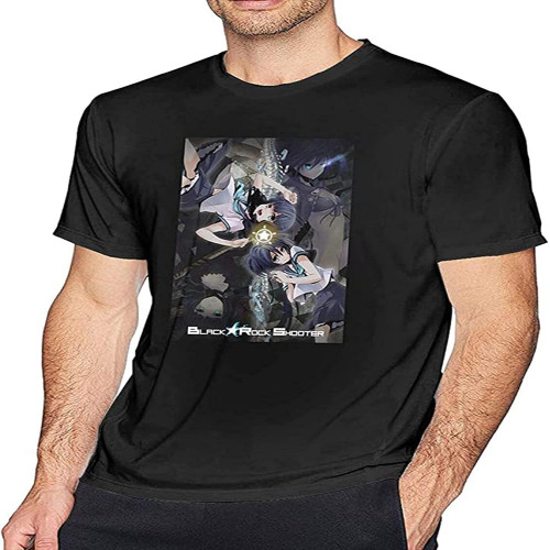 Men's Black Rock Shooter New Summer Slim Short Sleeve Retro Fashion 3D Printed T-Shirt Men's Black Rock Shooter New Summer Slim Short Sleeve Retro Fashion 3D Printed T-Shirt