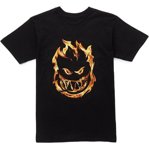 Men's Spitfire Wheels 451 Flames Skateboard T Shirt Black Large Men's Spitfire Wheels 451 Flames Skateboard T Shirt Black Large