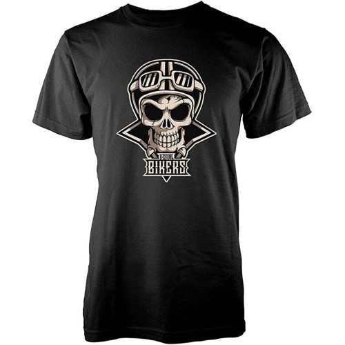 Skull Bikers Motorcycle Helmet Goggles Tattoo Style Men's Graphic T Shirt Skull Bikers Motorcycle Helmet Goggles Tattoo Style Men's Graphic T Shirt