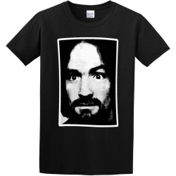 Men's Huangshan Charles Manson Helter Skelter T Shirt Black Men's Huangshan Charles Manson Helter Skelter T Shirt Black