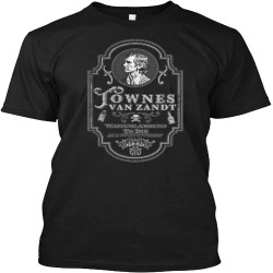Men's Townes Van Zandt Waiting Around to Die 1 DMN t-Shirt Black Men's Townes Van Zandt Waiting Around to Die 1 DMN t-Shirt Black