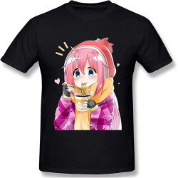 Yuru Camp Men's Basic Short Sleeve T-Shirt Yuru Camp Men's Basic Short Sleeve T-Shirt