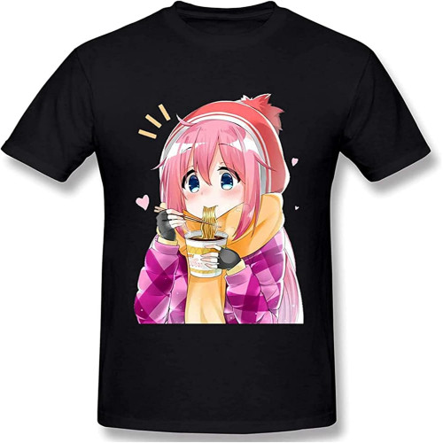 Yuru Camp Men's Basic Short Sleeve T-Shirt Yuru Camp Men's Basic Short Sleeve T-Shirt