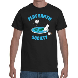 Mens T-Shirt Flat Earth Society-Flat Earth Mens T-Shirt Flat Earth Society-Flat Earth