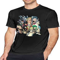 Men's One Punch Man Funny T Shirt Classic Short Sleeve Running Round Neck Tee