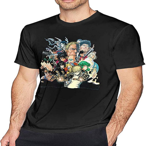 Men's One Punch Man Funny T Shirt Classic Short Sleeve Running Round Neck Tee Men's One Punch Man Funny T Shirt Classic Short Sleeve Running Round Neck Tee