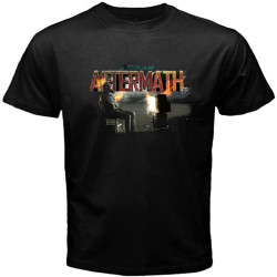 New Aftermath Records Entertainment Rap Label Logo Mens Black T-Shirt New Aftermath Records Entertainment Rap Label Logo Mens Black T-Shirt