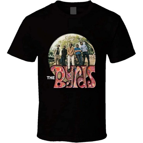 The Byrds Band Vintage Standard Adult Black T-Shirt The Byrds Band Vintage Standard Adult Black T-Shirt