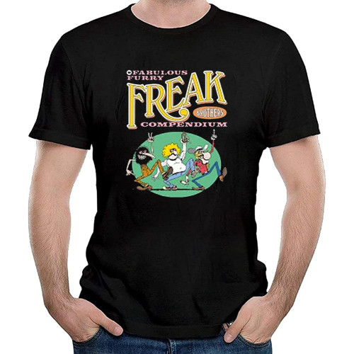 The Fabulous Furry Freak Brothers Logo Men's T-Shirt Size XL Black