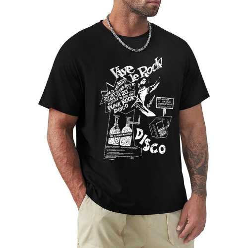 Vintage Look Vive Le Rock. T-Shirt Funny t Shirt Oversized t-Shirt Kawaii Clothes Mens Vintage t Shirts