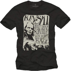 Klaus Kinski Vintage T-Shirt Black Graphic Mens Tee Shirt Klaus Kinski Vintage T-Shirt Black Graphic Mens Tee Shirt