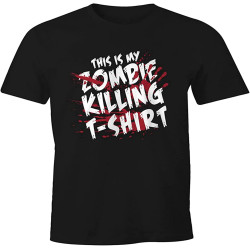 Mens T-Shirt This is My Zombie Killing T-Shirt Halloween Horror Fun Shirt