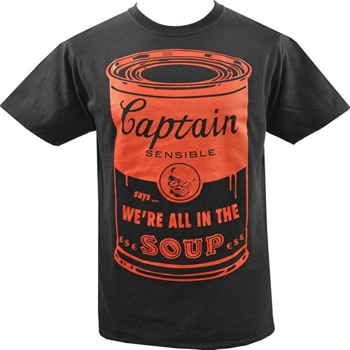 HPC Captain Sensible Mens Punk T-Shirt Soup Pop Art 1977 Punk Rocker The Damned Size L Black HPC Captain Sensible Mens Punk T-Shirt Soup Pop Art 1977 Punk Rocker The Damned Size L Black