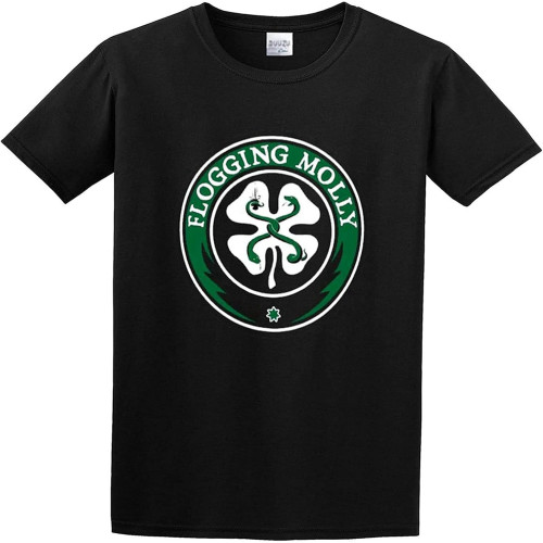 Flogging Molly Shamrock T-Shirt Graphic Printed Tee Shirt Mens T Shirt Size L Black Flogging Molly Shamrock T-Shirt Graphic Printed Tee Shirt Mens T Shirt Size L Black