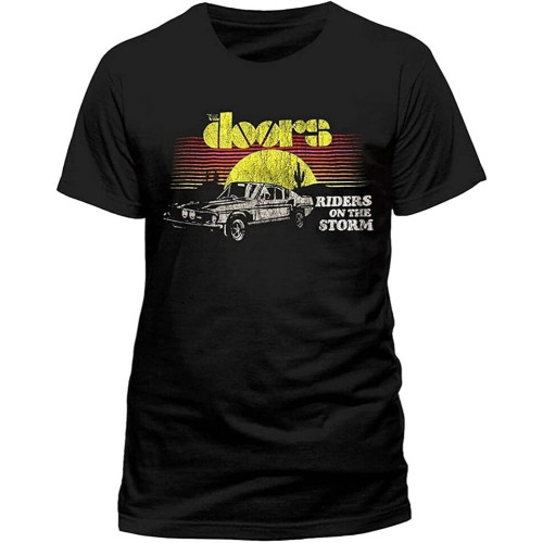 SHUIQI The Doors 'Riders On The Storm Car' Mens T-Shirt - New & ! Black Size L SHUIQI The Doors 'Riders On The Storm Car' Mens T-Shirt - New & ! Black Size L