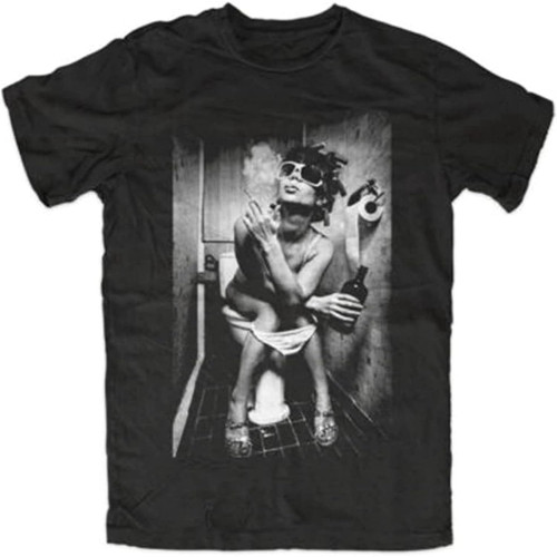 Toilet T-Shirt Vintage Retro Saved Choice A Moment Alone Size M Black Toilet T-Shirt Vintage Retro Saved Choice A Moment Alone Size M Black