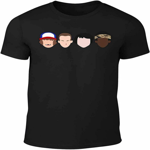 Stranger Faces Men's T-Shirt - Gift Box Set Stranger Eleven Things Horror DVD Size L Black Stranger Faces Men's T-Shirt - Gift Box Set Stranger Eleven Things Horror DVD Size L Black