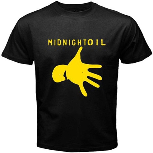 Midnight Oil Rock Band Logo Men's Fashion Graphic Tee T-Shirt Midnight Oil Rock Band Logo Men's Fashion Graphic Tee T-Shirt