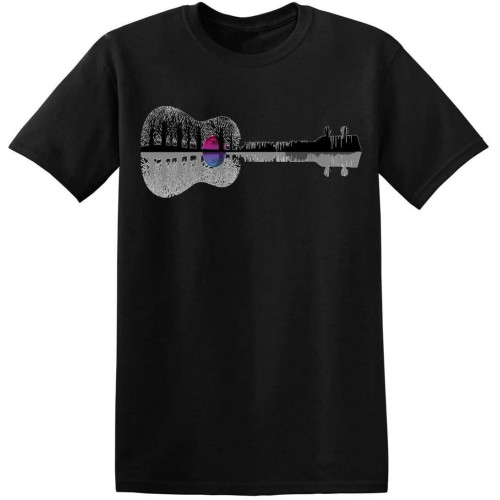 Music Instrument Tree T-Shirt Tree of Life Tribal Gift Guitar Tree Rock Top Tee