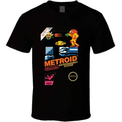 Metroid NES Box Art Retro Video Game T Shirt Metroid NES Box Art Retro Video Game T Shirt