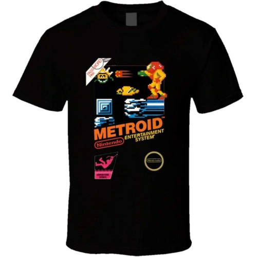 Metroid NES Box Art Retro Video Game T Shirt