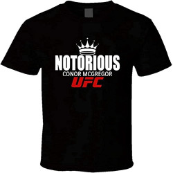 Conor Notorious Chemise Noir Blanc T-Shirt Homme Noir Conor Notorious Chemise Noir Blanc T-Shirt Homme Noir